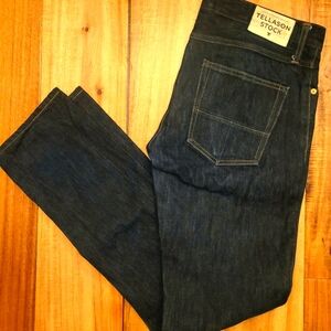 Tellason Men's Slim Straight Jeans - Dark Blue